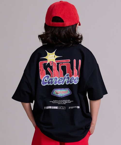 PAIRMANON STREET（ペアマノンストリート）の「【90~160cm】【綿100%】ストリートデザイン 半袖T【PAIRMANON STREET】（Tシャツ/カットソー・キッズ・ブラック系その他/ブルー/ホワイト/ホワイト系その他/ピンク/ブラック/ブラック系その他2/ベージュ・100/110/120/130/140/150/160/90）」の4枚目の写真