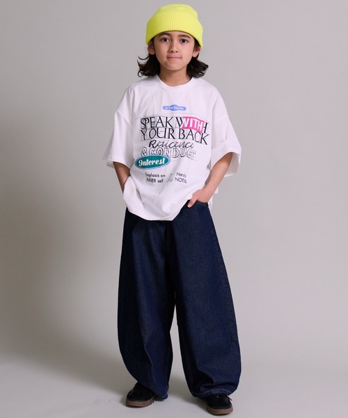 PAIRMANON STREET（ペアマノンストリート）の「【90~160cm】【綿100%】ストリートデザイン 半袖T【PAIRMANON STREET】（Tシャツ/カットソー・キッズ・ブラック系その他/ブルー/ホワイト/ホワイト系その他/ピンク/ブラック/ブラック系その他2/ベージュ・100/110/120/130/140/150/160/90）」の11枚目の写真