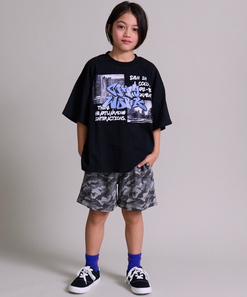 PAIRMANON STREET（ペアマノンストリート）の「【90~160cm】【綿100%】ストリートデザイン 半袖T【PAIRMANON STREET】（Tシャツ/カットソー・キッズ・ブラック系その他/ブルー/ホワイト/ホワイト系その他/ピンク/ブラック/ブラック系その他2/ベージュ・100/110/120/130/140/150/160/90）」の20枚目の写真