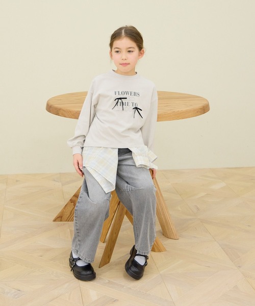 GLOBAL WORK（グローバルワーク）の「イージーケアシアーシャツ長袖/655721（シャツ/ブラウス・キッズ・ベビーピンク/ライトベージュ/ブルー/イエロー/ブルー系その他・160cm/150cm/140cm/130cm）」の6枚目の写真