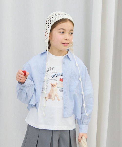 GLOBAL WORK（グローバルワーク）の「イージーケアシアーシャツ長袖/655721（シャツ/ブラウス・キッズ・ベビーピンク/ライトベージュ/ブルー/イエロー/ブルー系その他・160cm/150cm/140cm/130cm）」の17枚目の写真