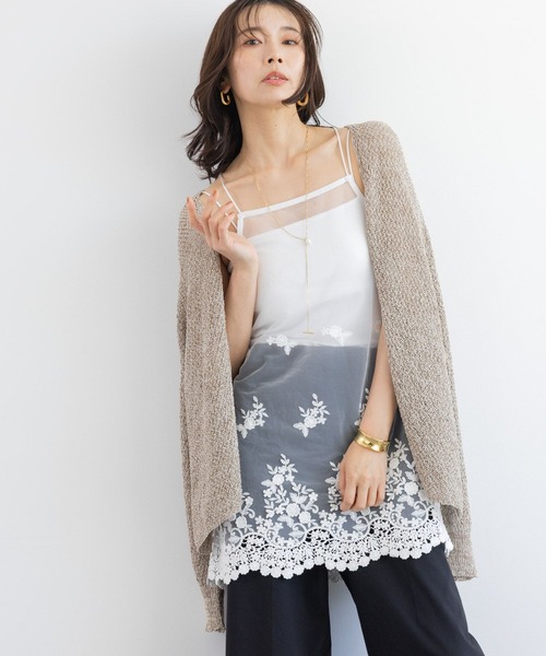 BARNYARDSTORM（バンヤードストーム）の「BARNYARDSTORM / レースシアーキャミソール（キャミソール・レディース・ホワイト/ブラック・FREE）」の11枚目の写真