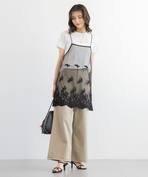 BARNYARDSTORM（バンヤードストーム）の「BARNYARDSTORM / レースシアーキャミソール（キャミソール・レディース・ホワイト/ブラック・FREE）」の18枚目の写真