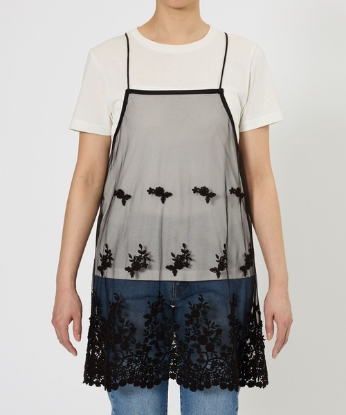 BARNYARDSTORM（バンヤードストーム）の「BARNYARDSTORM / レースシアーキャミソール（キャミソール・レディース・ホワイト/ブラック・FREE）」の19枚目の写真