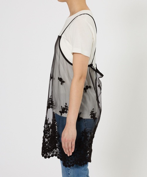 BARNYARDSTORM（バンヤードストーム）の「BARNYARDSTORM / レースシアーキャミソール（キャミソール・レディース・ホワイト/ブラック・FREE）」の20枚目の写真