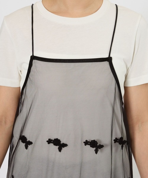 BARNYARDSTORM（バンヤードストーム）の「BARNYARDSTORM / レースシアーキャミソール（キャミソール・レディース・ホワイト/ブラック・FREE）」の22枚目の写真