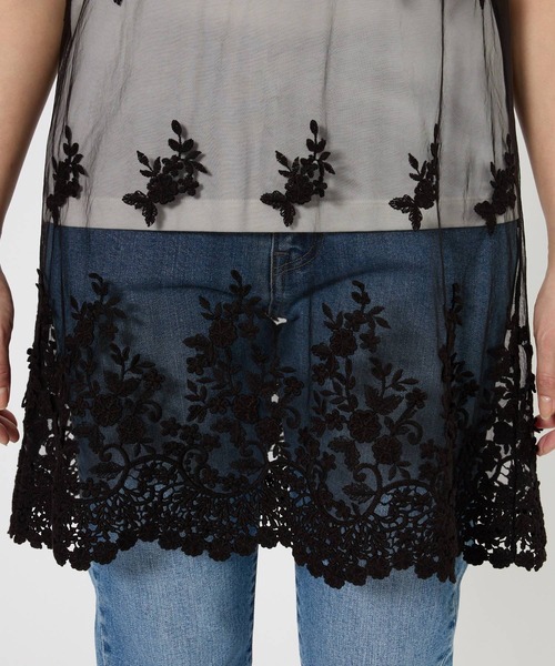 BARNYARDSTORM（バンヤードストーム）の「BARNYARDSTORM / レースシアーキャミソール（キャミソール・レディース・ホワイト/ブラック・FREE）」の15枚目の写真