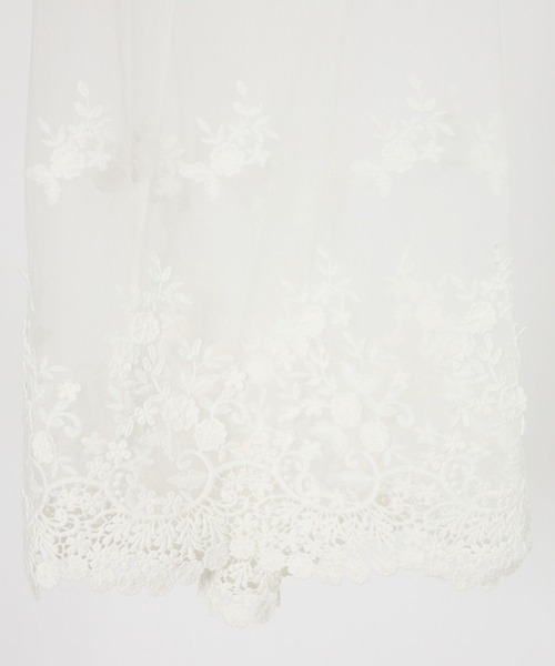 BARNYARDSTORM（バンヤードストーム）の「BARNYARDSTORM / レースシアーキャミソール（キャミソール・レディース・ホワイト/ブラック・FREE）」の17枚目の写真