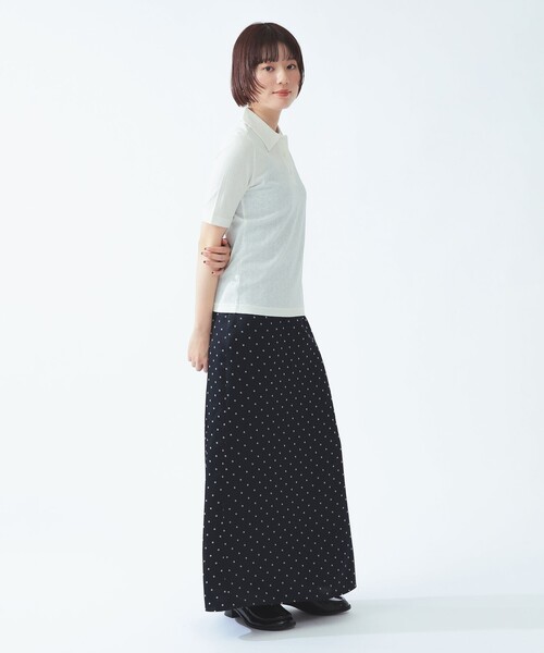 FRED PERRY(フレッドペリー)の「FRED PERRY / シアー リブ ポロシャツ(ポロシャツ・レディース・ブラック/ナチュラル・10)」の4枚目の写真