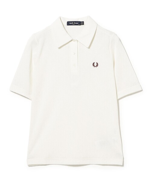FRED PERRY(フレッドペリー)の「FRED PERRY / シアー リブ ポロシャツ(ポロシャツ・レディース・ブラック/ナチュラル・10)」の7枚目の写真