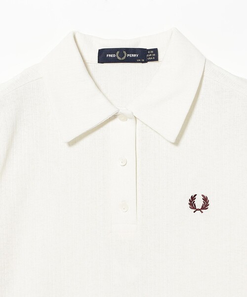 FRED PERRY(フレッドペリー)の「FRED PERRY / シアー リブ ポロシャツ(ポロシャツ・レディース・ブラック/ナチュラル・10)」の8枚目の写真