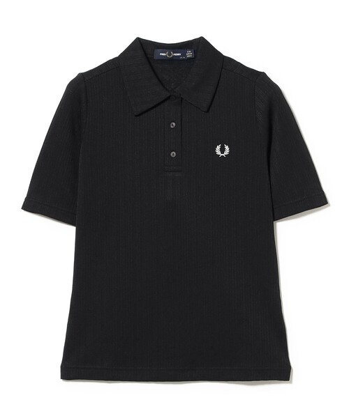 FRED PERRY(フレッドペリー)の「FRED PERRY / シアー リブ ポロシャツ(ポロシャツ・レディース・ブラック/ナチュラル・10)」の12枚目の写真