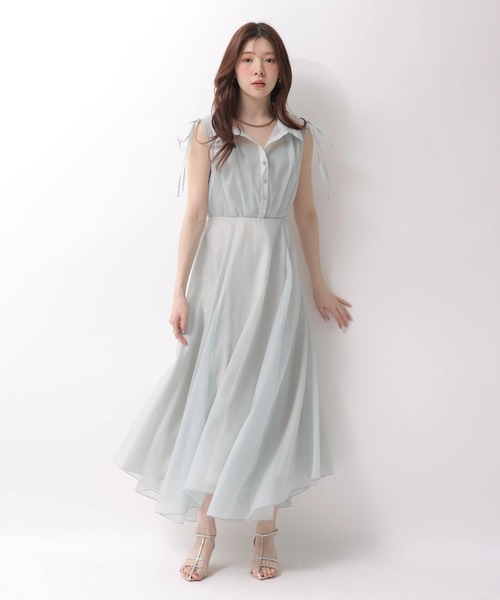 Rirandture(リランドチュール)の「エアリーレイヤードシャツワンピース(ワンピース・レディース・ミント/チャコールグレー/オフホワイト/ピンクベージュ・2/1)」の6枚目の写真