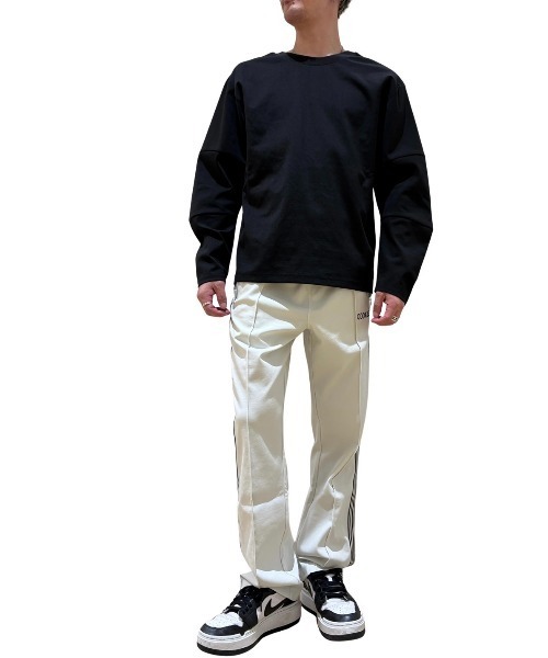 COOK JEANS(クックジーンズ)の「2WAYテープTシャツ(Tシャツ/カットソー・メンズ・バーガンディー/ブラック/ホワイト・LARGE/MEDIUM)」の9枚目の写真