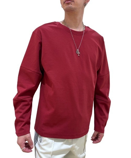 COOK JEANS(クックジーンズ)の「2WAYテープTシャツ(Tシャツ/カットソー・メンズ・バーガンディー/ブラック/ホワイト・LARGE/MEDIUM)」の10枚目の写真