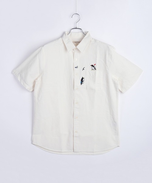 WESTSEA(ウエストシー)の「パナマシャツ 半袖 ワンポイント刺繍 綿100% レギュラーシルエット 犬 猫 ペンギン アニマル(シャツ/ブラウス・メンズ・ネイビー系/ホワイト系その他2/ネイビー/ネイビー系1/ホワイト/ホワイト系その他・M/L/XL)」の20枚目の写真