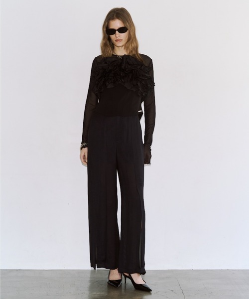 JOSE MOON（ジョゼムーン）の「BOUQUET FRILL TOPS/ブーケフリルトップス（その他トップス・レディース・その他/ブラック/ホワイト・FREE）」の20枚目の写真