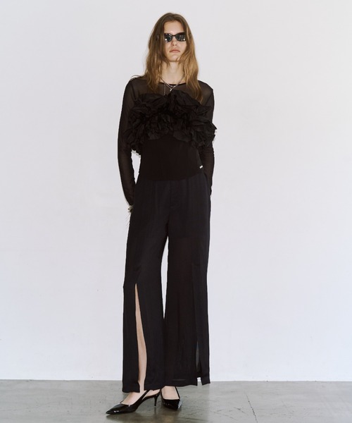 JOSE MOON（ジョゼムーン）の「BOUQUET FRILL TOPS/ブーケフリルトップス（その他トップス・レディース・その他/ブラック/ホワイト・FREE）」の21枚目の写真