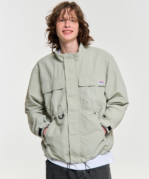 AECA(エイカ)の「NYLON CARGO JACKET-SAGE GREEN(ナイロンジャケット・レディース・その他・M/L)」の1枚目の写真
