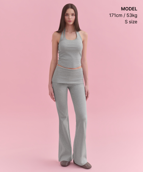 MUSINSA STANDARD WOMAN（ムシンサスタンダードウーマン）の「ウィメンズスリムホルタートップ [ミディアムグレー]（Tシャツ/カットソー・レディース・その他・SMALL/MEDIUM/LARGE/X-SMALL）」の4枚目の写真