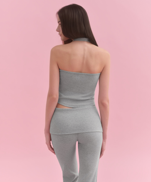 MUSINSA STANDARD WOMAN（ムシンサスタンダードウーマン）の「ウィメンズスリムホルタートップ [ミディアムグレー]（Tシャツ/カットソー・レディース・その他・SMALL/MEDIUM/LARGE/X-SMALL）」の5枚目の写真