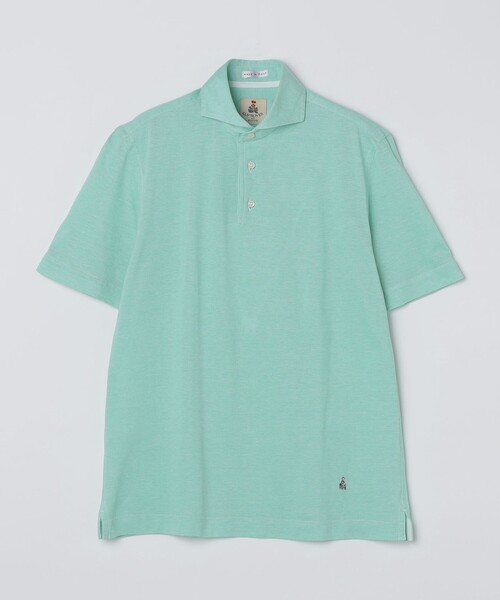 GUY ROVER（ギローバー）の「【SHIPS別注】GUY ROVER: カッタウェイカラー メランジ ポロシャツ（Tシャツ/カットソー・メンズ・ネイビー/ブラウン/ピンク/ライトグリーン/イエロー系その他・MEDIUM/LARGE/SMALL）」の2枚目の写真