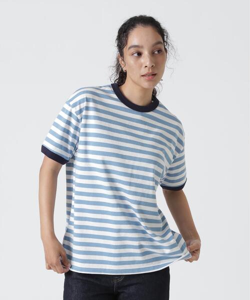 soglia（ソリア）の「soglia/ソリア　AMERICAN DRY BORDER TEE（Tシャツ/カットソー・レディース・ブルー/ブラック/モスグリーン・S）」の3枚目の写真