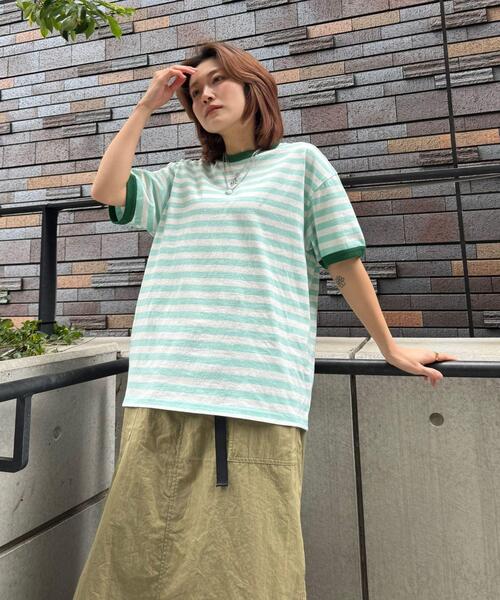 soglia（ソリア）の「soglia/ソリア　AMERICAN DRY BORDER TEE（Tシャツ/カットソー・レディース・ブルー/ブラック/モスグリーン・S）」の9枚目の写真