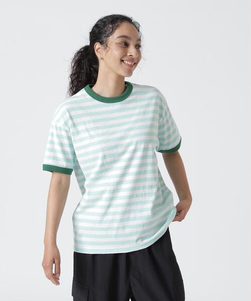 soglia（ソリア）の「soglia/ソリア　AMERICAN DRY BORDER TEE（Tシャツ/カットソー・レディース・ブルー/ブラック/モスグリーン・S）」の6枚目の写真