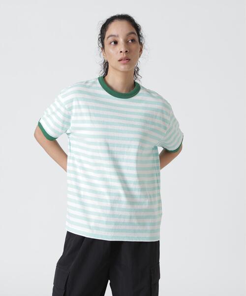 soglia（ソリア）の「soglia/ソリア　AMERICAN DRY BORDER TEE（Tシャツ/カットソー・レディース・ブルー/ブラック/モスグリーン・S）」の5枚目の写真