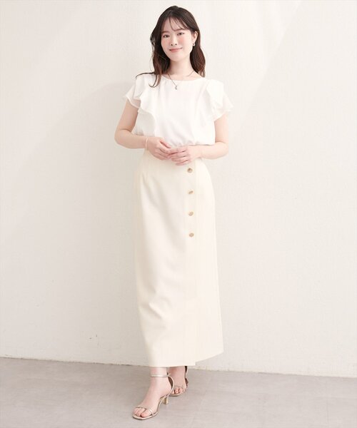 natural couture(ナチュラルクチュール)の「ショルダーリボンブラウス(シャツ/ブラウス・レディース・グリーン/ネイビー/イエロー/オフホワイト・FREE)」の16枚目の写真