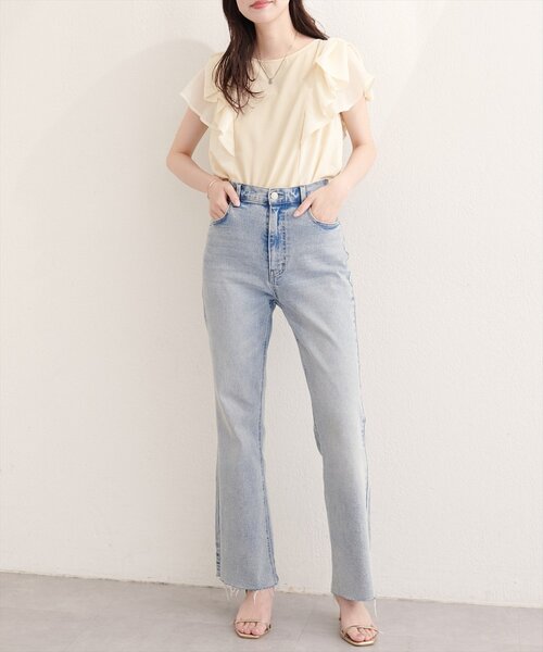 natural couture(ナチュラルクチュール)の「ショルダーリボンブラウス(シャツ/ブラウス・レディース・グリーン/ネイビー/イエロー/オフホワイト・FREE)」の11枚目の写真