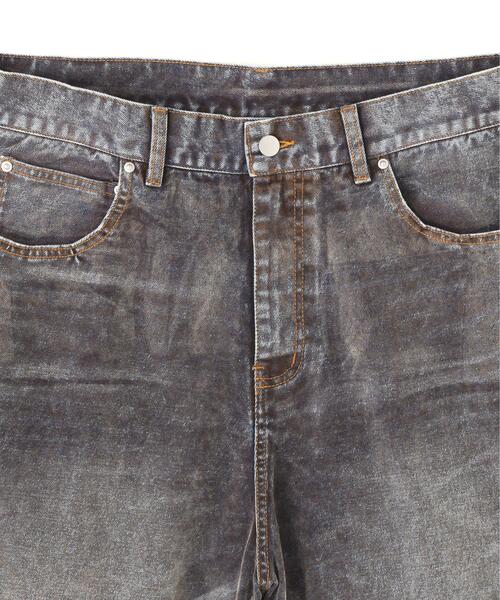 WHITELAND(ホワイトランド)の「WHITELAND/ホワイトランド/FLOCKY WIDE DENIM SHORTS(デニムパンツ・メンズ・ブルー・F)」の3枚目の写真