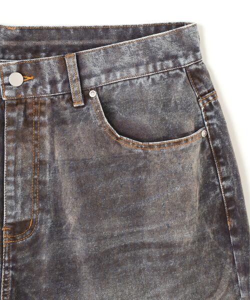 WHITELAND(ホワイトランド)の「WHITELAND/ホワイトランド/FLOCKY WIDE DENIM SHORTS(デニムパンツ・メンズ・ブルー・F)」の4枚目の写真