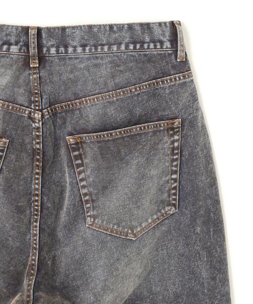 WHITELAND(ホワイトランド)の「WHITELAND/ホワイトランド/FLOCKY WIDE DENIM SHORTS(デニムパンツ・メンズ・ブルー・F)」の6枚目の写真