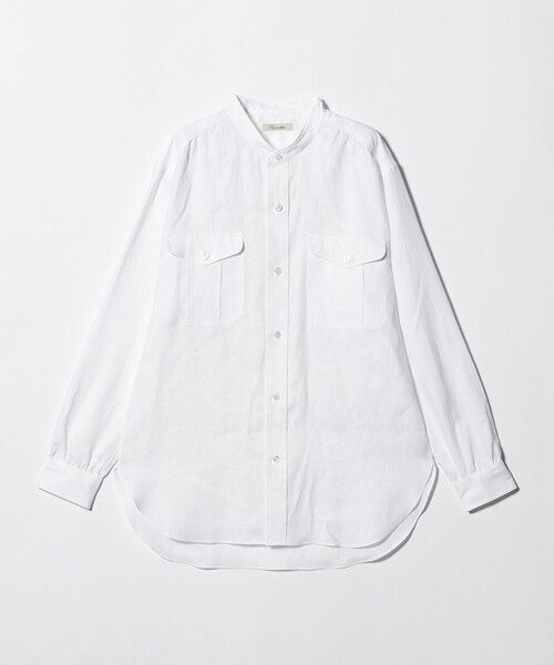 Camoshita(カモシタ)の「<Camoshita>バンドカラー シャツ(シャツ/ブラウス・メンズ・ホワイト・L/M)」の1枚目の写真
