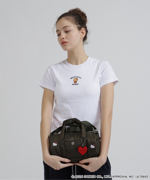 AVIREX(アヴィレックス)の「《AVIREX×HELLO KITTY》MINI DUFFLE BAG(ボストンバッグ・レディース・オリーブ・F)」の4枚目の写真