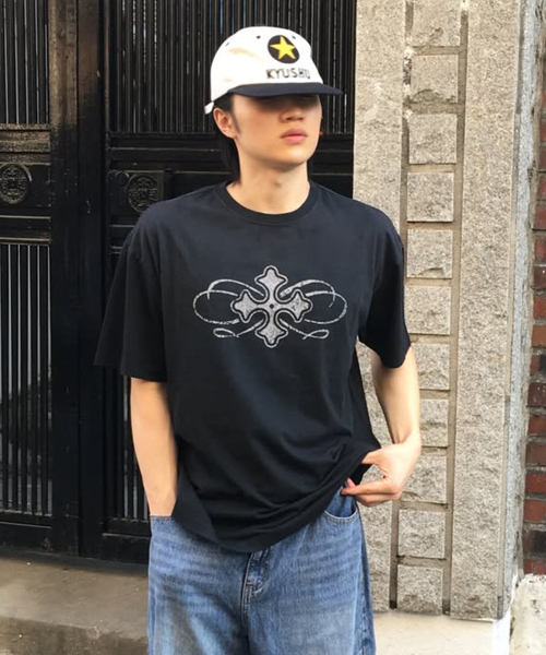 MAISON MINED(メゾンミネド)の「CELTIC CROSS WASHED HALF T BLACK(Tシャツ/カットソー・メンズ・その他・SMALL/MEDIUM/LARGE)」の10枚目の写真