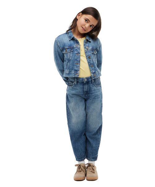 TOMMY HILFIGER(トミーヒルフィガー)の「GIRLS デニムトラッカージャケット(テーラードジャケット・キッズ・インディゴブルー・160cm/150cm/130cm/140cm)」の5枚目の写真