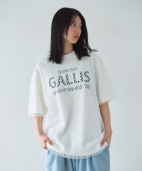 GALLIS ADDICTION(ガリスアディクション)の「GA Mesh Ensemble Tee(Tシャツ/カットソー・メンズ・ピンク/ホワイト/ブラック・L/M)」の4枚目の写真