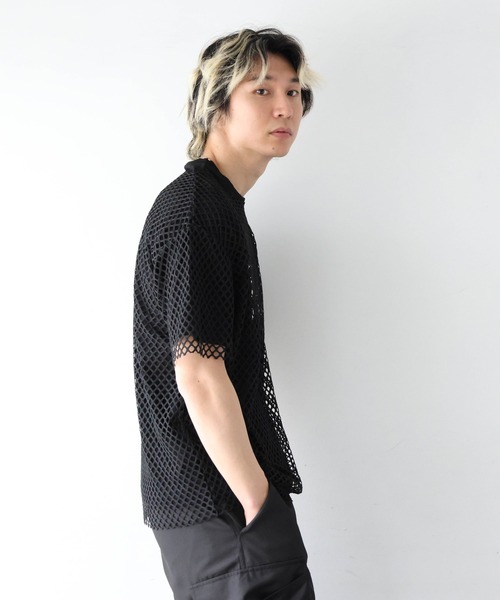 GALLIS ADDICTION(ガリスアディクション)の「GA Mesh Ensemble Tee(Tシャツ/カットソー・メンズ・ピンク/ホワイト/ブラック・L/M)」の17枚目の写真