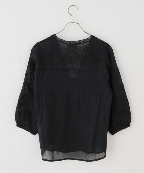 JOURNAL STANDARD(ジャーナルスタンダード)の「【Muche et Muchette/ミュッシェエミュセット】 Coquette Lace Trimmed Top(シャツ/ブラウス・レディース・ホワイト/ブラック・FREE)」の3枚目の写真