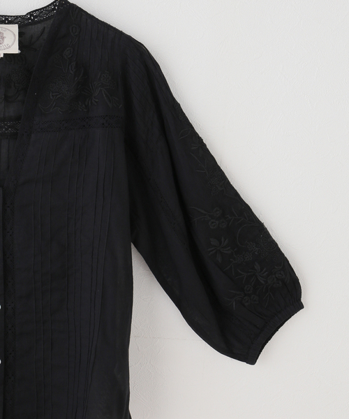 JOURNAL STANDARD(ジャーナルスタンダード)の「【Muche et Muchette/ミュッシェエミュセット】 Coquette Lace Trimmed Top(シャツ/ブラウス・レディース・ホワイト/ブラック・FREE)」の4枚目の写真