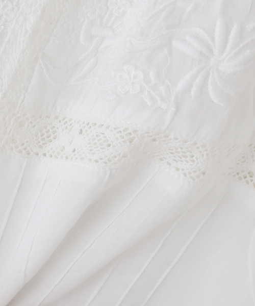 JOURNAL STANDARD(ジャーナルスタンダード)の「【Muche et Muchette/ミュッシェエミュセット】 Coquette Lace Trimmed Top(シャツ/ブラウス・レディース・ホワイト/ブラック・FREE)」の8枚目の写真