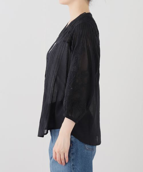 JOURNAL STANDARD(ジャーナルスタンダード)の「【Muche et Muchette/ミュッシェエミュセット】 Coquette Lace Trimmed Top(シャツ/ブラウス・レディース・ホワイト/ブラック・FREE)」の10枚目の写真