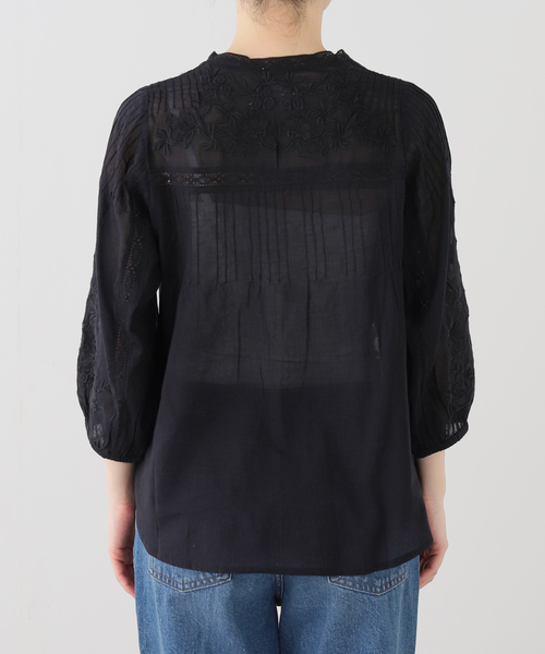 JOURNAL STANDARD(ジャーナルスタンダード)の「【Muche et Muchette/ミュッシェエミュセット】 Coquette Lace Trimmed Top(シャツ/ブラウス・レディース・ホワイト/ブラック・FREE)」の11枚目の写真
