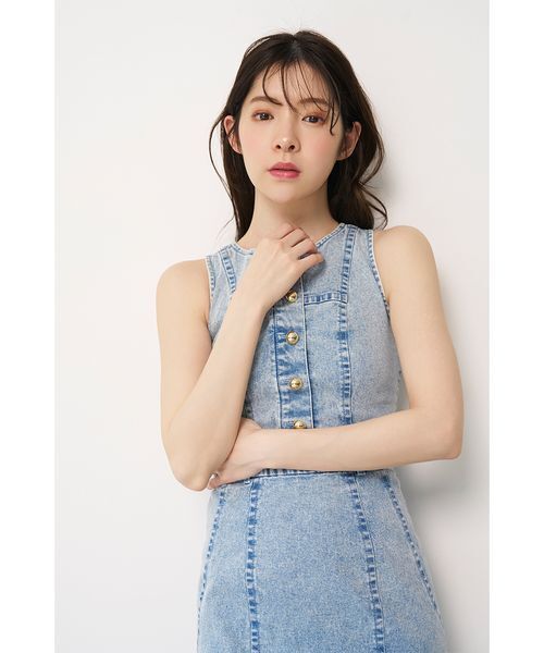 SNIDEL(スナイデル)の「アメスリデニムワンピース(ワンピース・レディース・ブラウン/ブルー/ライトブルー・2/1/0)」の11枚目の写真