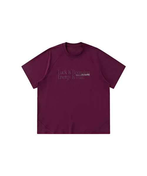 BUTTON SEOUL（ボタンソウル）の「ラックエナジーシナジーラグランショートスリーブ (2 COLOR)（Tシャツ/カットソー・メンズ・ホワイト/バーガンディー・MEDIUM/LARGE/X-LARGE）」の2枚目の写真