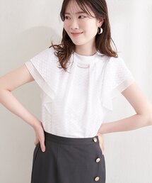 プチハイフリル袖ブラウス