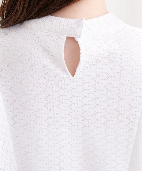 natural couture(ナチュラルクチュール)の「プチハイフリル袖ブラウス(シャツ/ブラウス・レディース・ネイビー/ミント/ブルー/グレー/オフホワイト・FREE)」の13枚目の写真